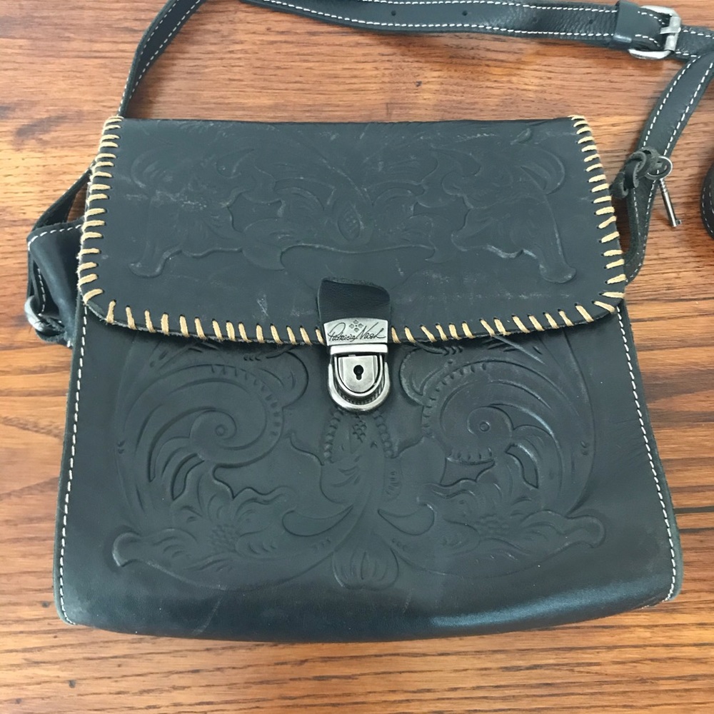 Patricia Nash square shoulder satchel